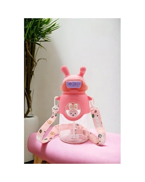 Tavşan Robot Matara Pembe