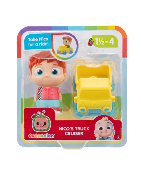 Cocomelon Araçlı Tekli Figür Nico's Truck Cruiser