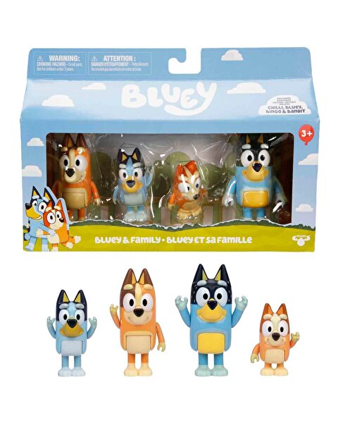 Bluey 4'lü Figür Seti Bluey & Family