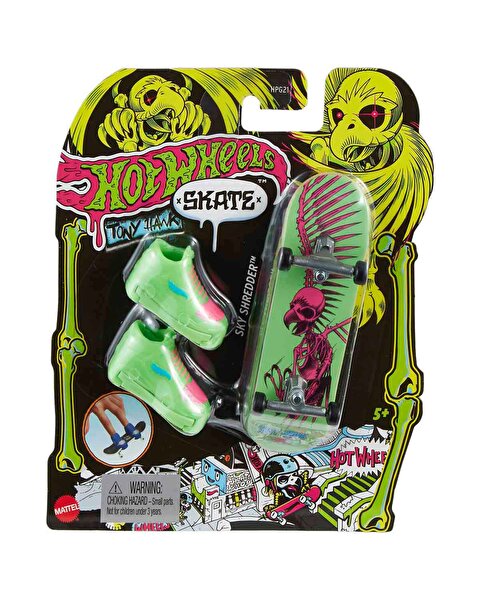 Hot Wheels Skate Neon Temalı Parmak Kaykay ve Ayakkabı Paketi Sky Shredder HPG28