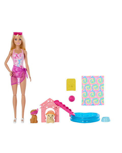 Barbie Köpekçikle Havuz Partisi Oyun Seti JBF35