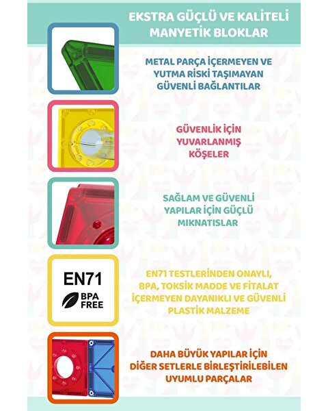 Magly Ball Run Parkur Oyunu 101 Parça Manyetik Yapı Seti