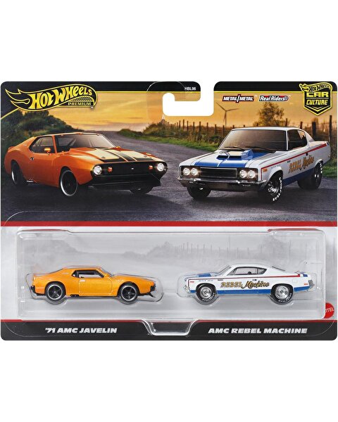 Hot Wheels 2'li̇ Premi̇um Araba Seti̇ 71 AMC Javelin & AMC Rebel Machine JBL06