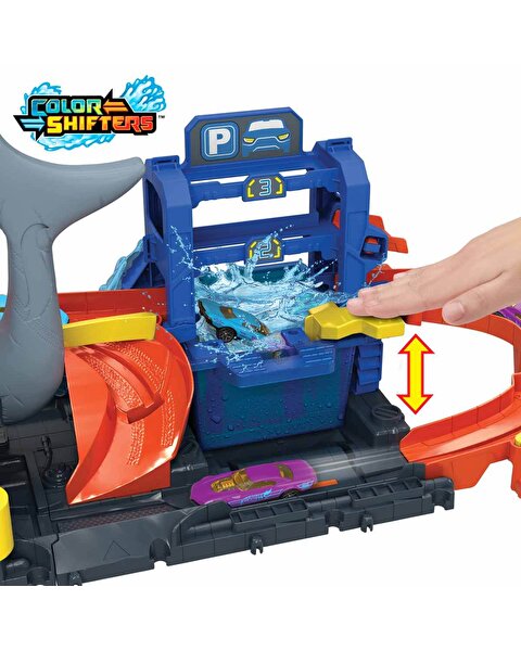Hot Wheels Şehri Muhteşem Köpek Balığı Araba Yıkama Oyun Seti HTN82