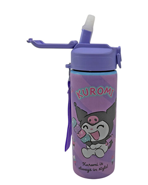Kuromi Çelik Mor Matara 600 Ml