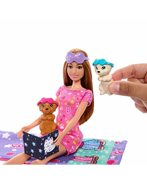 Barbie ve Köpekçikleri Pijama Partisi Oyun Seti HXN01