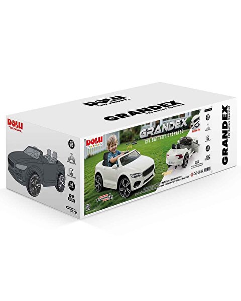 Dolu Grandex Uzaktan Kumandalı 12 Volt Beyaz Akülü Araba