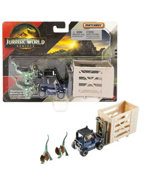 Matchbox Jurassi̇c World Di̇no Transporter Arabaları Dilophosaurus Lifter JGM09