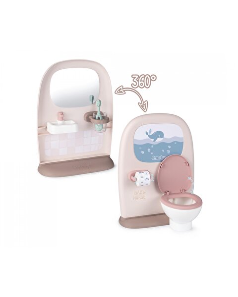 Smoby Baby Nurse Eğitici 2'si 1 Arada Tuvalet ve Lavabo Seti