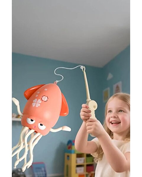 Dansçı Kali Müzikli Işıklı Hareketli Ahtapot Pembe