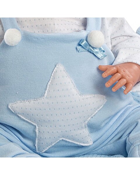 Llorens Lalo Pijama Toquilla Azul Sesli 35 cm.