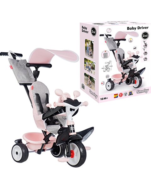 Smoby Baby Driver 3'ü 1 Arada Üç Tekerlekli Bisiklet