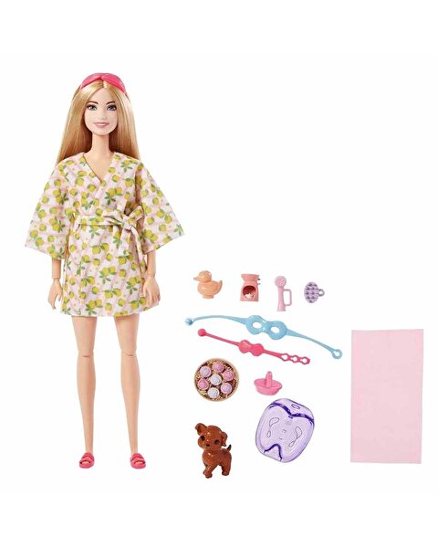 Barbie Wellness Barbie'nin Spa Günü Bebekleri HKT90