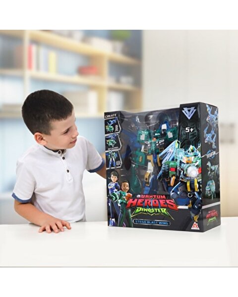 Quantum Heroes Dinoster Stego Blast Wing Sky Aksiyon Robot