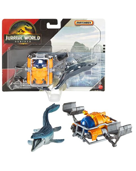 Matchbox Jurassi̇c World Di̇no Transporter Arabaları Mosasaurus Sea Sub JGM06