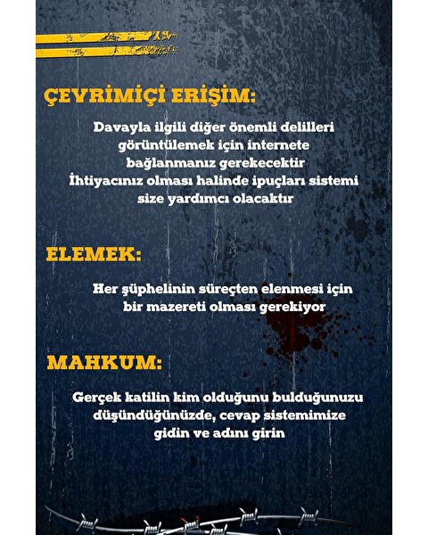 Çözülmemiş Davalar Akıl Hastanesi Dedektif Oyunu