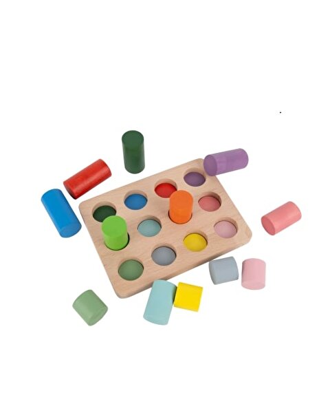 Bee Smart Montessori Ahşap Renkli Silindirler
