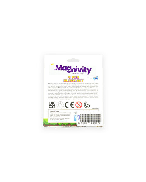 Magnivity Manyetik Bloklar Çim Desenli Blok 9 Parça