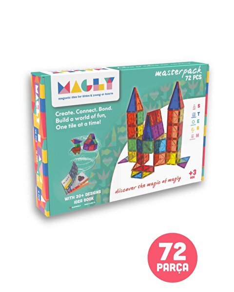 Magly Manyetik 3 Boyutlu Yapı Blokları 72 Parça
