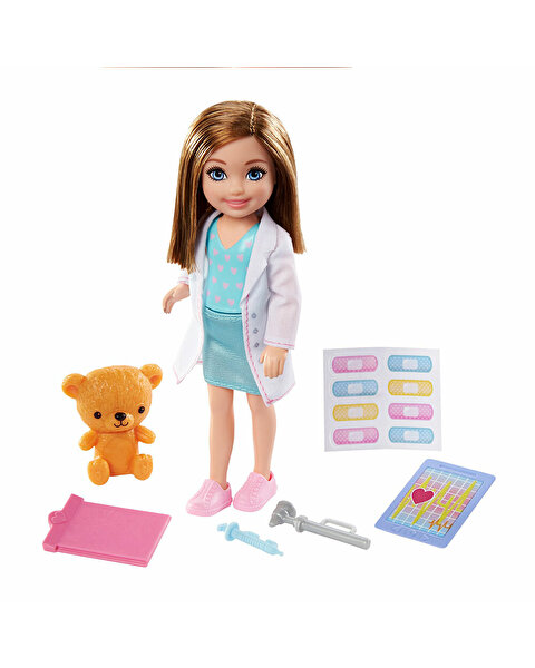 Barbie Chelsea Meslekleri Öğreniyor Bebek Serisi Doktor GTN88