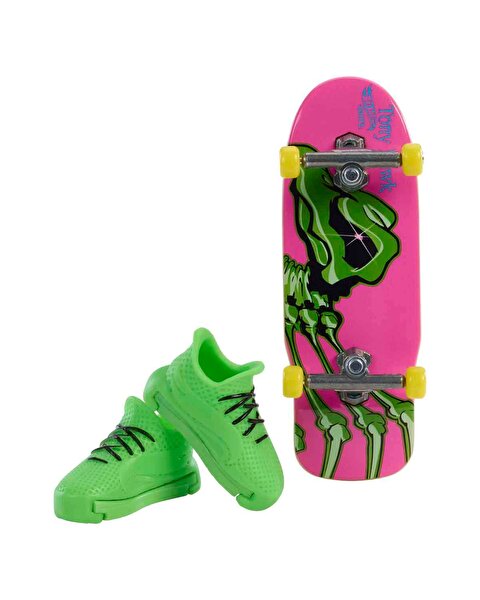 Hot Wheels Skate Neon Temalı Parmak Kaykay ve Ayakkabı Paketi Skel-Rad HPG27