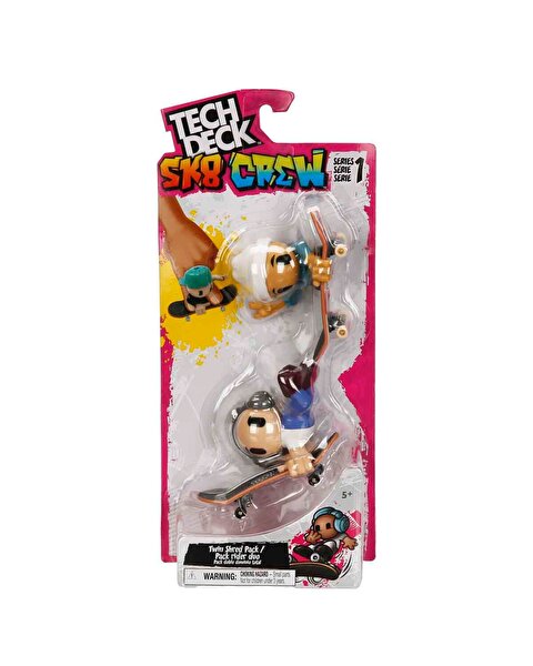 Tech Deck SK8 Crew Figürlü Parmak Kaykayı 2’li Set 1