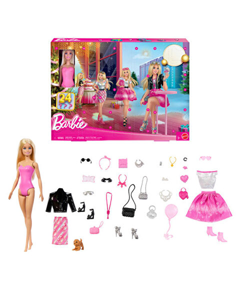 Barbie Moda Bebek Tatil Advent Takvimi 24 Giyim ve Aksesuar JFL63
