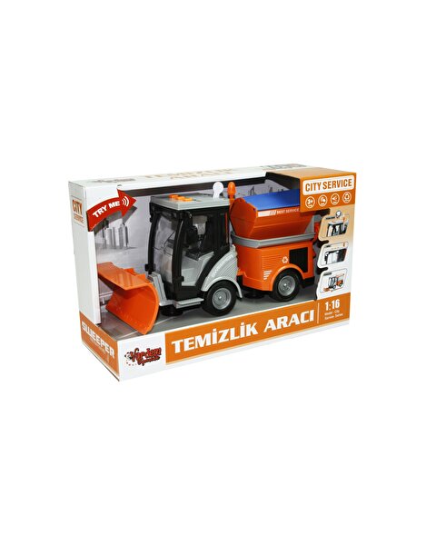 1:16 Ölçekli Sesli Işıklı Küreyici Temizlik Aracı