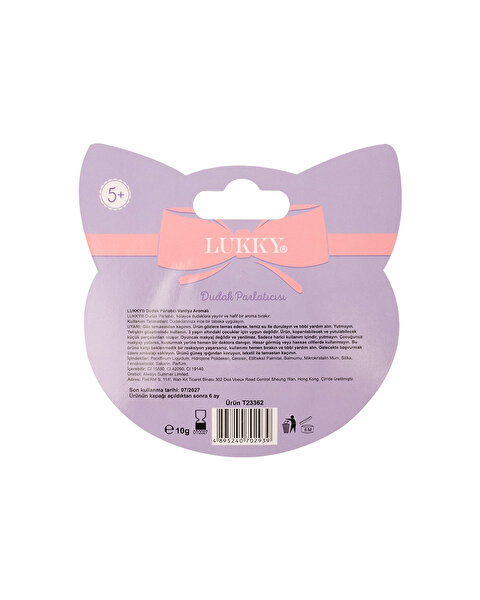 Lukky Simli Vanilya Aromalı Sarı Dudak Balm