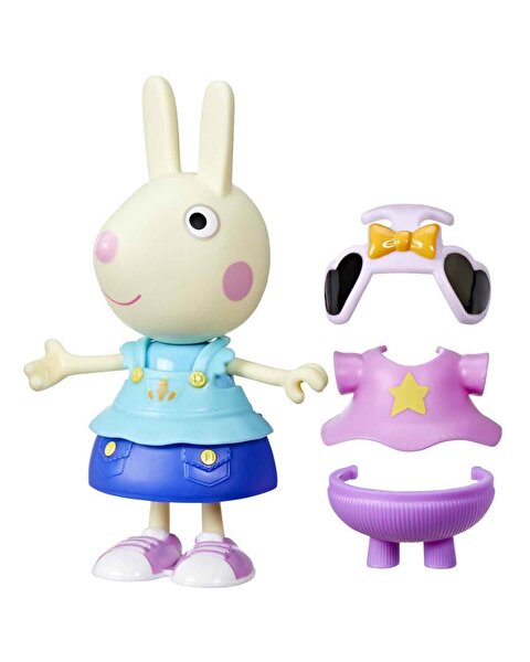 Peppa Pig ve Ailesi Kıyafetli Figür Seti Rebecca Rabbit