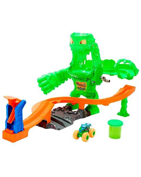 Hot Wheels Monster Trucks Mutant Kaosu Canavarla Mücadele Yarış Seti JMK90
