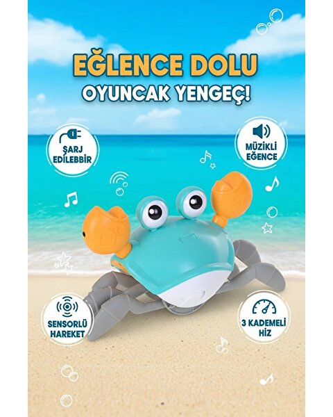 Pilli Çok Fonksiyonlu Yengeç Mavi