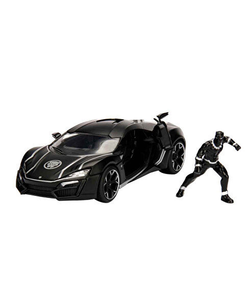 Jada  1:24 Ölçekli Marvel Lykan Hypersport ve Black Panther Figür