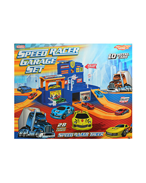 Speed Racer Tırlı 10 Metal Araçlı Garaj