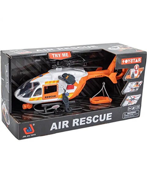 Pervaneli Işıklı ve Sesli Sürtmeli Kurtarma Helikopteri 30 Cm