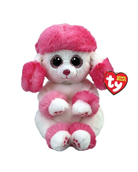 Ty Beanie Bellies Heartly Pink & White Poodle 20 Cm