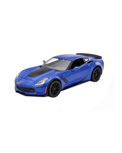1:24 Ölçekli Mavi 2015 Corvette Z06
