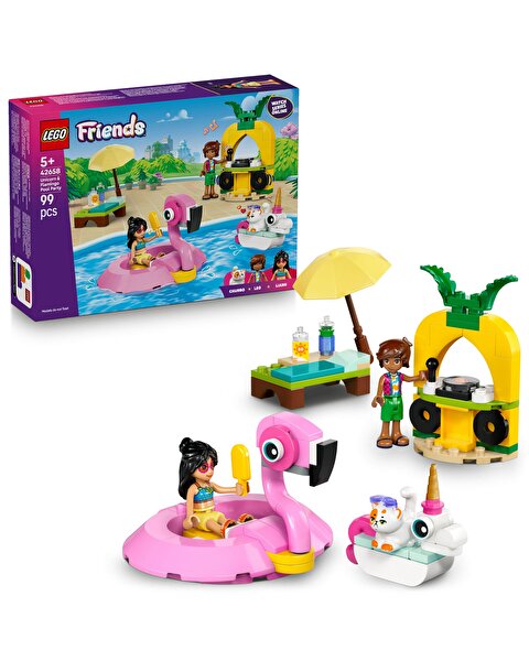 LEGO Friends Tek Boynuzlu At ve Flamingo Havuz Partisi 42658