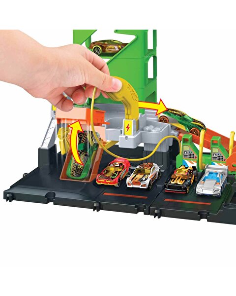 Hot Wheels Elektrikli Araç Şarj İstasyonu Oyun Seti HTN79