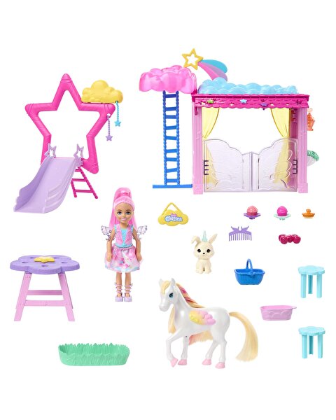 Barbie A Touch Of Magic Chelsea Ve Pegasus Oyun Seti HNT67