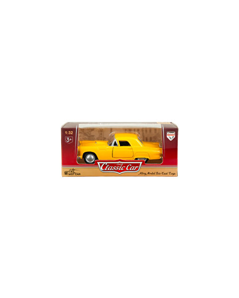 Die Cast 1:32 Klasik Çek Bırak Araba Sarı