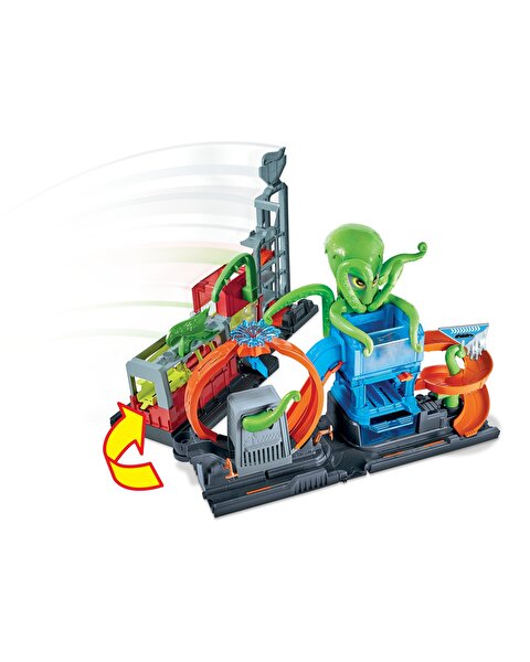 Hot Wheels Dev Ahtapot ile Araba Yıkama Oyun Seti GTT96
