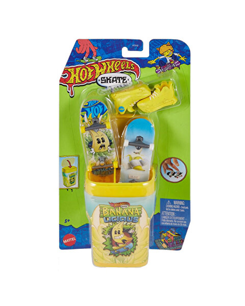 Hot Wheels Skate 2'li Parmak Kaykay ve Kutu Seti Banana Licious HVK79