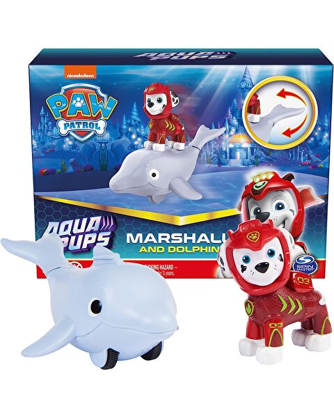 Paw Patrol Aqua Pups Rocky Sawfi̇sh Marshall And Dolphin