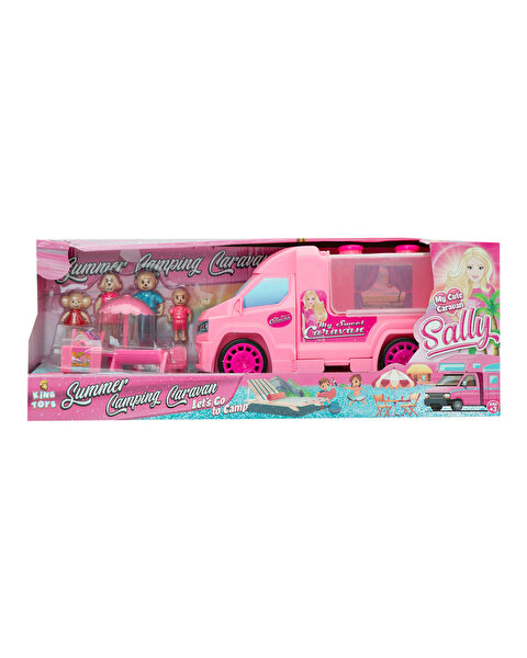 Sally Karavan Kamp Seri̇si̇ Fi̇gürlü Oyun Seti̇ Toz Pembe