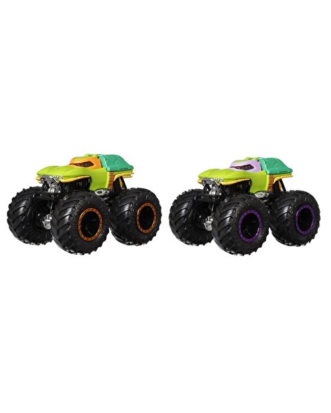 Hot Wheels Monster Trucks Güçlü İkili 1:64 Arabalar Michelangelo vs Donatello HNX31