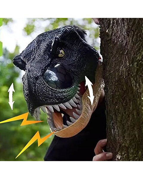 Işıklı ve Sesli T-Rex Maskesi