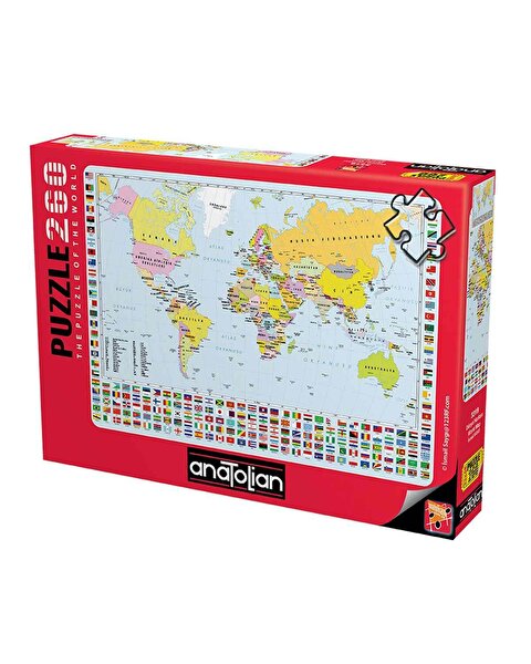 Anatolian 260 Parça Puzzle Dünya Haritası