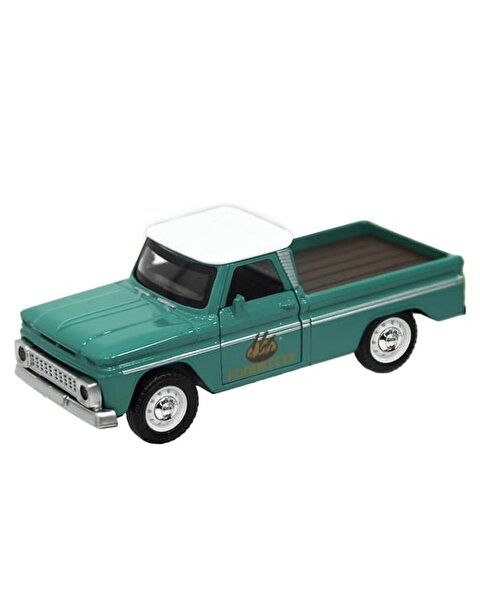 Sesli Işıklı Metal Çek Bırak Klasik Picup Yeşil