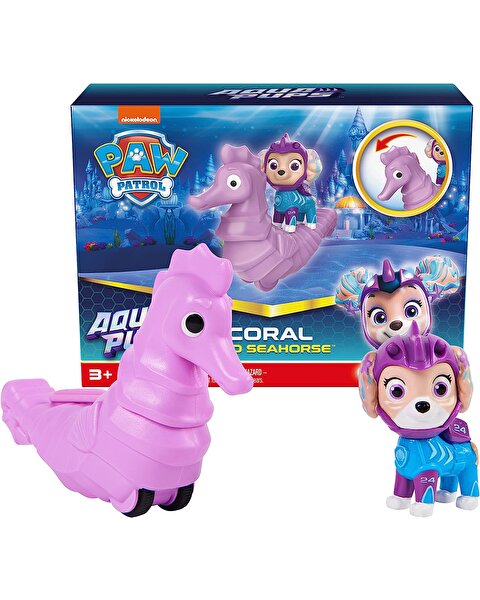 Paw Patrol Aqua Pups Rocky Sawfi̇sh Coral And Seahorse